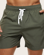 Cotton Chino Shorts Men Swim Trunks Nylon Quick Dry
