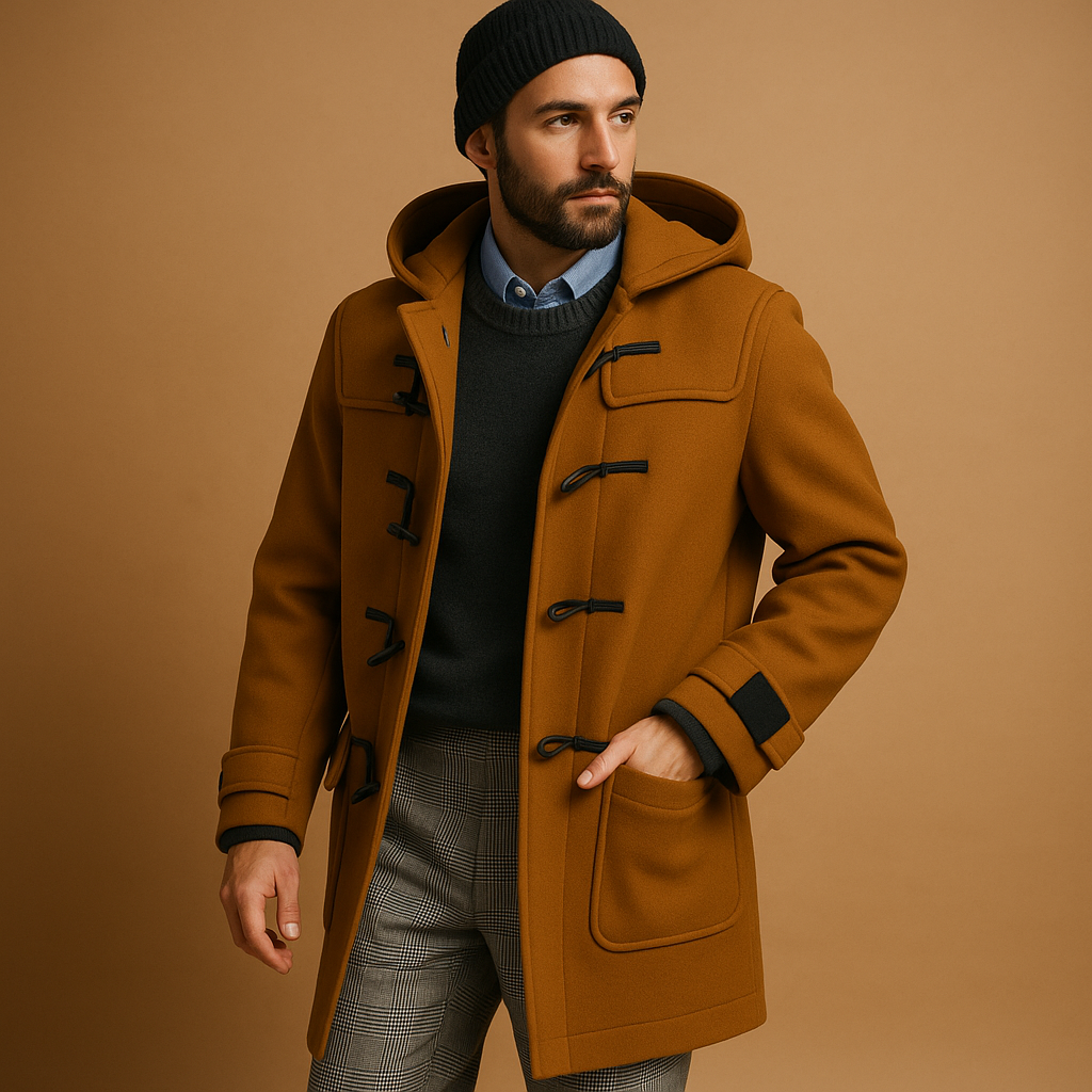 Mens Trench Coat – Wool Blend Casual Winter Overcoat