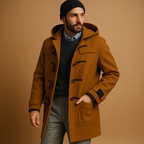 Mens Trench Coat – Wool Blend Casual Winter Overcoat
