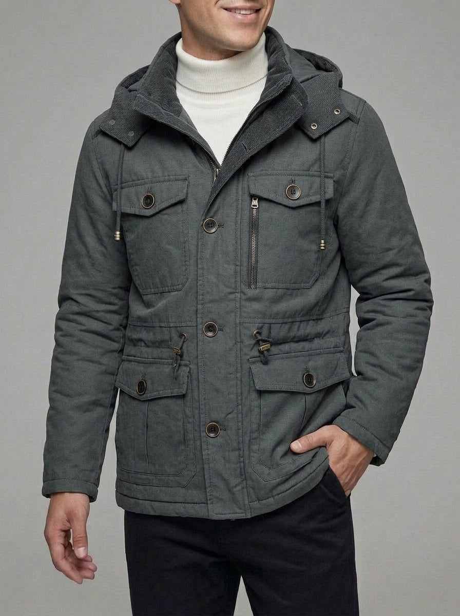 Insulated Winter Jacket Men Waterproof Thermal Wool