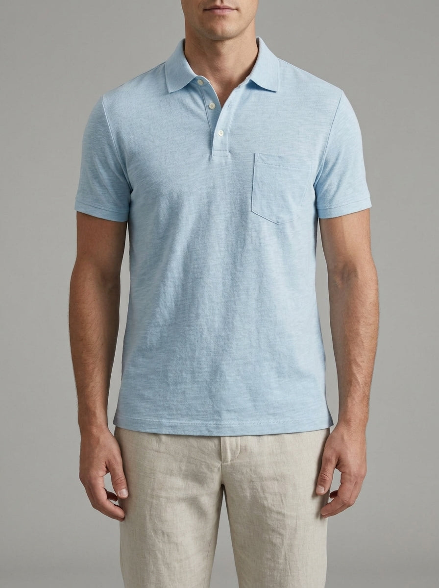 Casual Polo Shirt Men Cotton