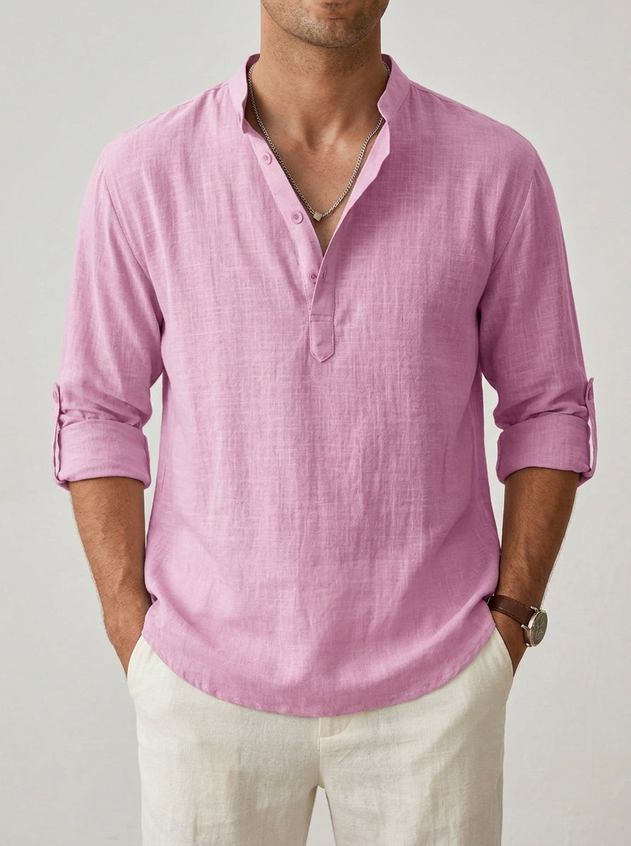 Linen Long Sleeve Shirt Men – Summer