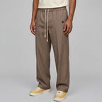 Wool Trousers Men Relaxed Straight