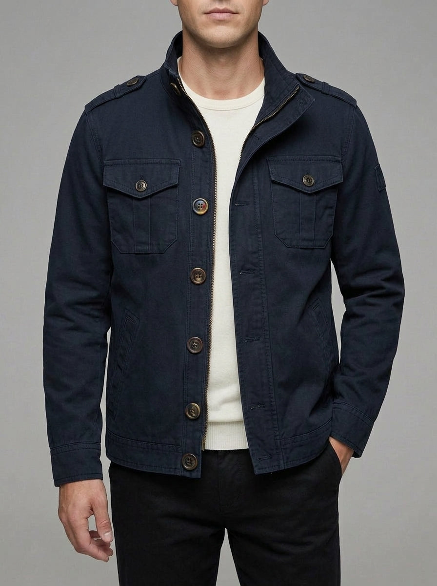 Green Field Jacket Men – Cotton Military Style