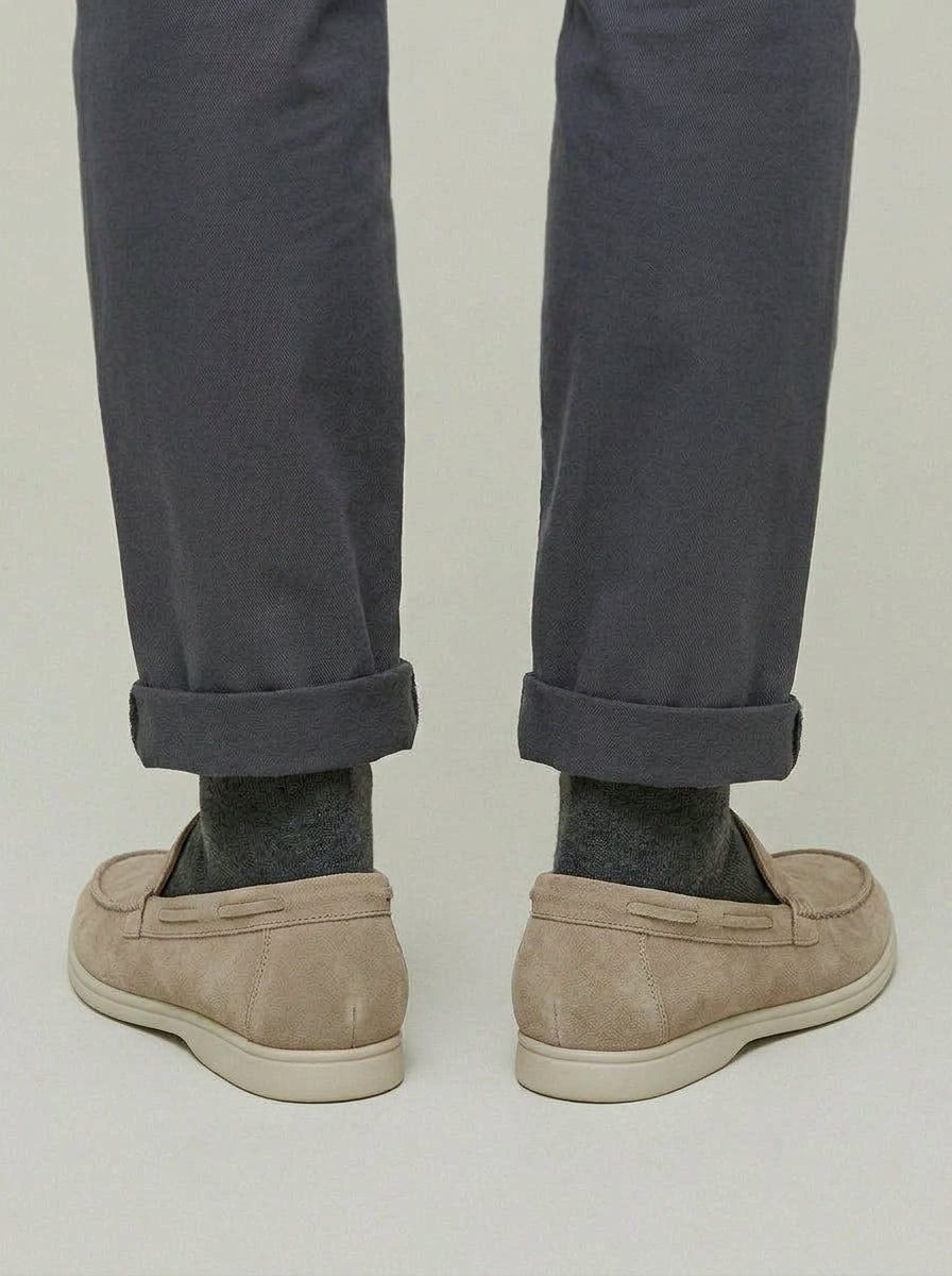 Mens Beige Loafers – Classic Suede