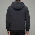 Fleece Zip Hoodie Men Lined Hood