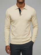 Long Sleeve Polo Shirt Men – Wool Blend