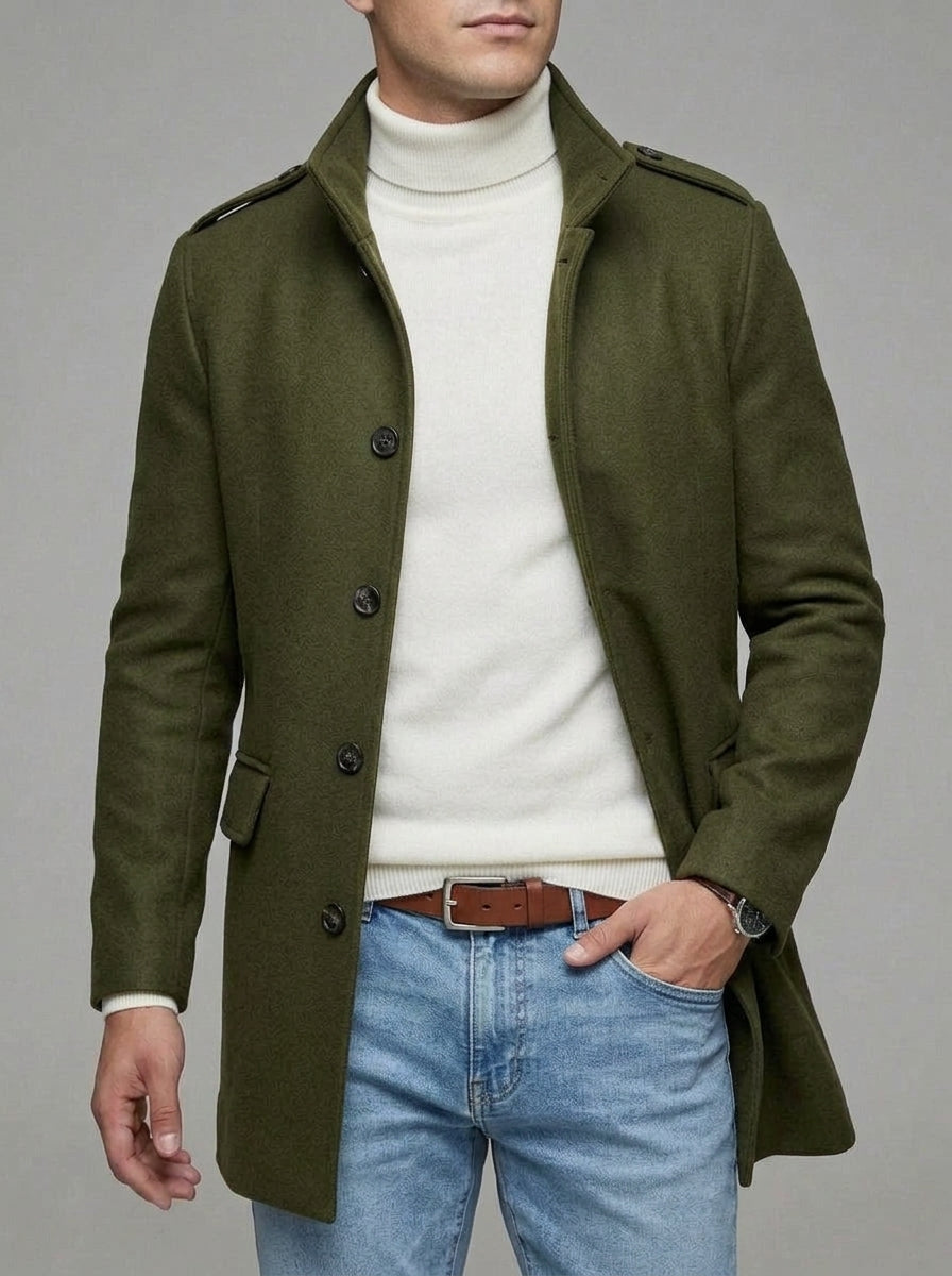 Wool Overcoat Men Structured – Trench Coat Style