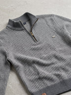 Wool Quarter Zip Pullover Men – Ribbed Knit