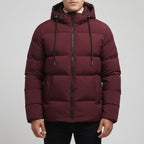 Mens Waterproof Puffer Parka – Hooded Wool