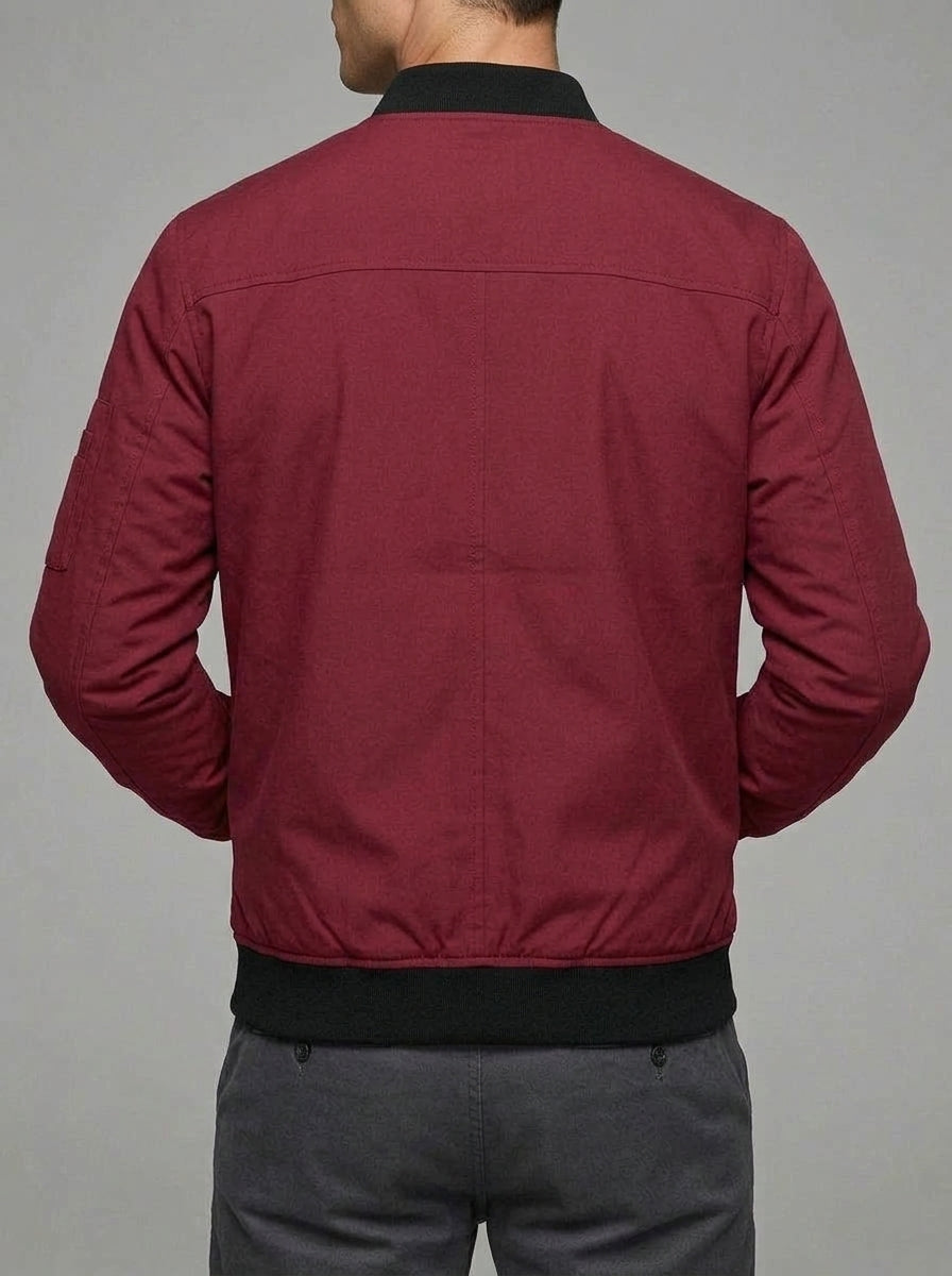 Wool Bomber Jacket Men – Classic Zip