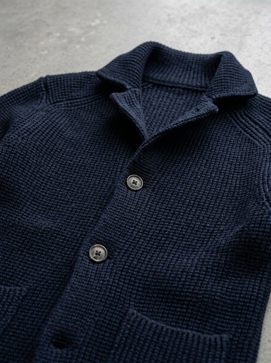 Wool Cardigan Men Classic Style