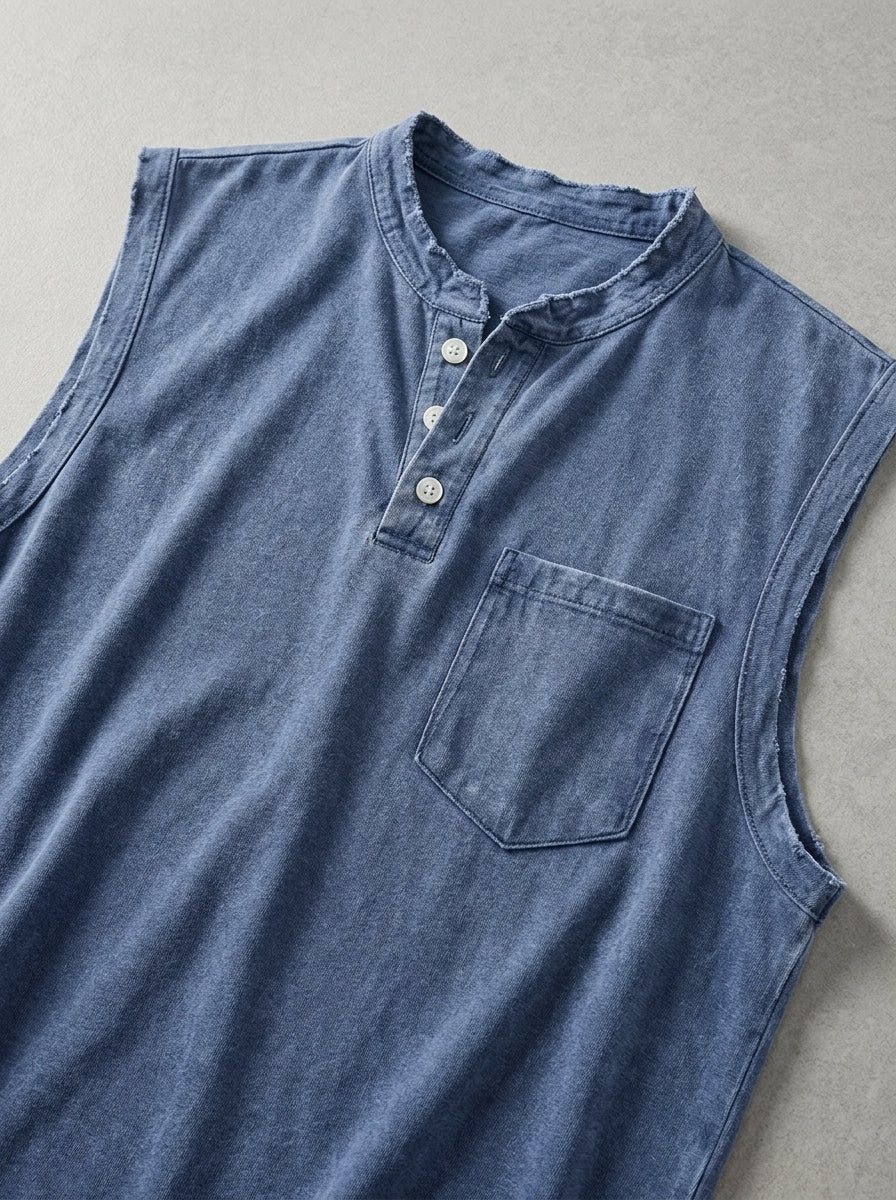 Cotton Casual Shirt Men Vintage Style