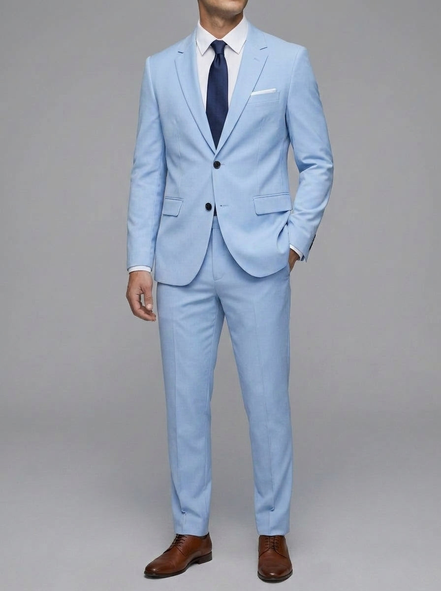 Wool Classic 2-Piece Suit Men Two-Piece