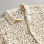 Short Sleeve Mesh Shirt Men