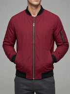 Wool Bomber Jacket Men – Classic Zip