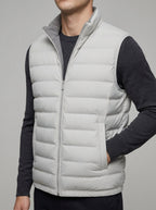 Fleece-Lined Wool Gilet Vest Men Lightweight Sleeveless
