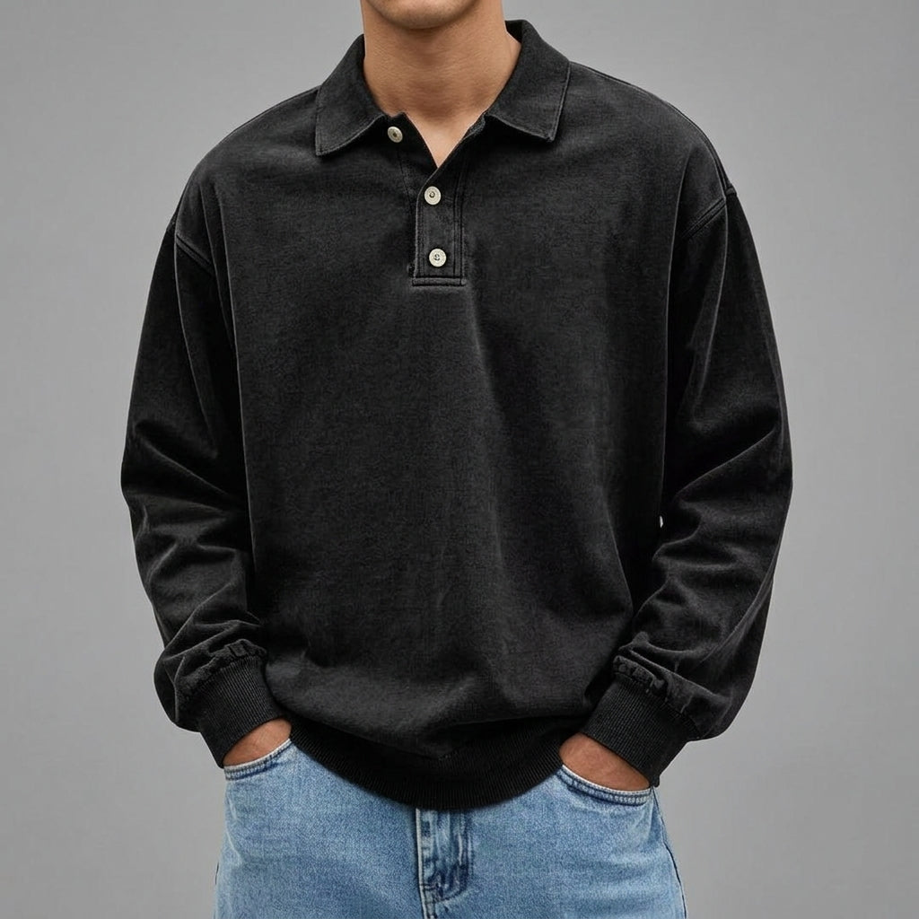Wool Long Sleeve Polo Men – Comfortable Layering