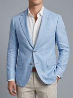 Slim-Fit Linen Summer Blazer Men