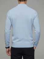 Merino Wool Polo Jumper Men Sweater