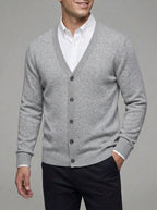 Victor Men's Wool Button Cardigan Vest | Warm & Stylish V-Neck Sleeveless Sweater