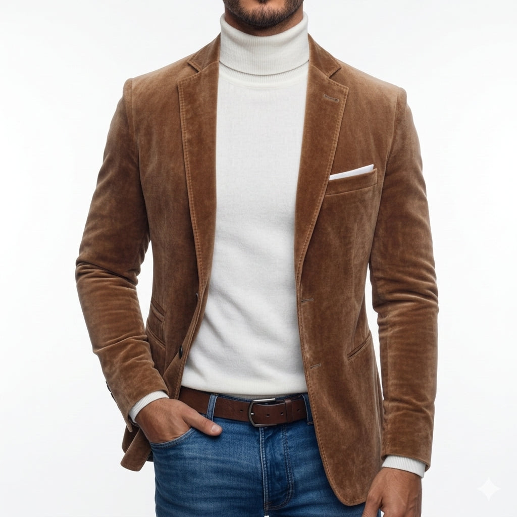 Wool Blazer Men Slim Fit