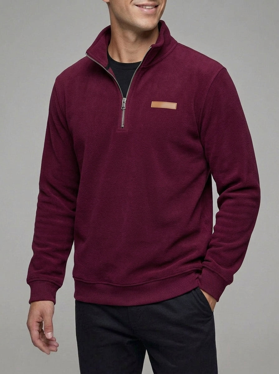 Belessia Fleece Quarter Zip Sweatshirt Men
