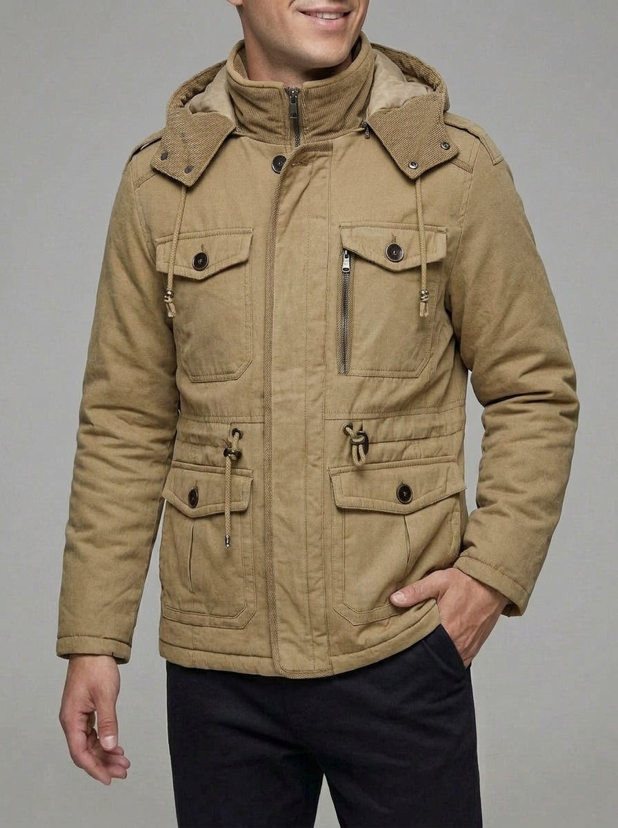 Insulated Winter Jacket Men Waterproof Thermal Wool