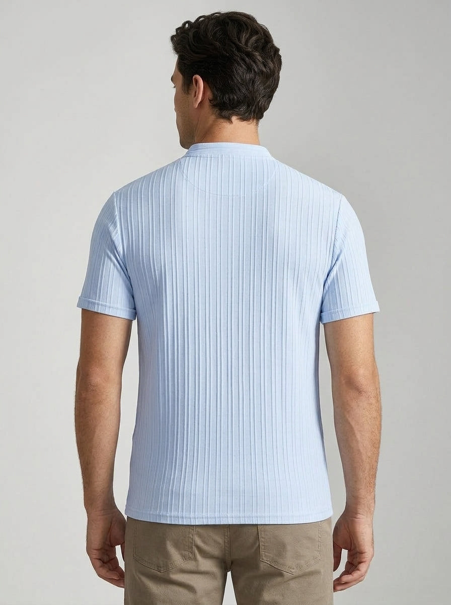 Men's Classic Henley Shirt Cotton