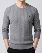 Wool Cable Knit Sweater Men