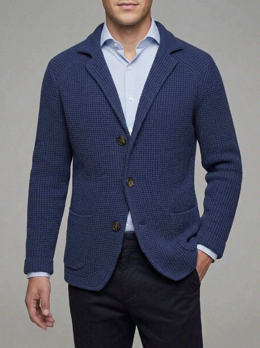 Wool Cardigan Men Button Down Regular Fit