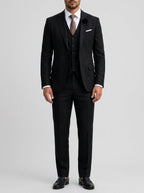 Linen Elegant 3-Piece Wedding Suit Men