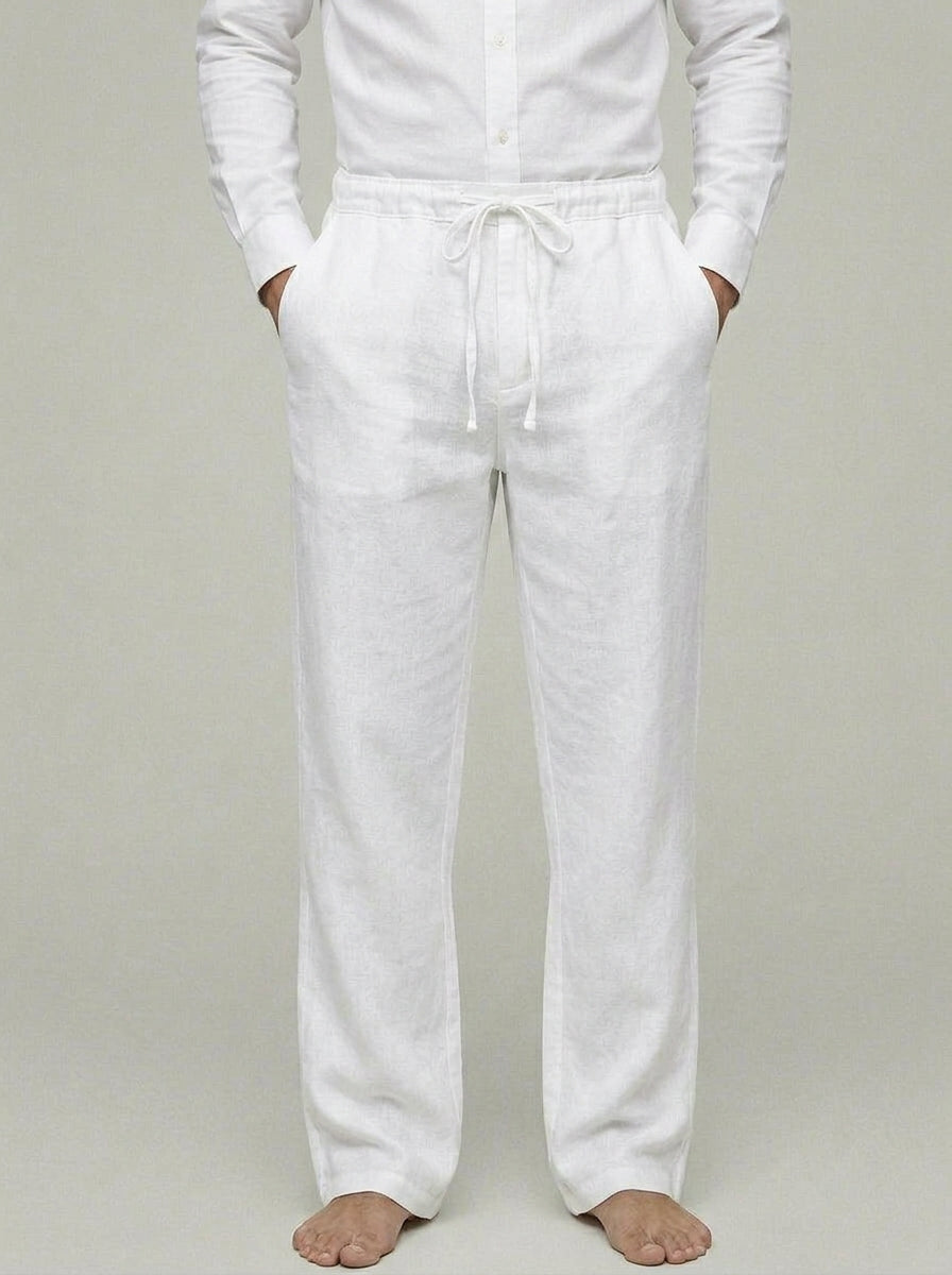 Linen Trousers Men Summer Baggy