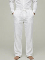 Linen Trousers Men Summer Baggy