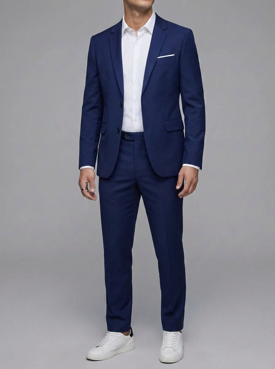 Wool Classic 2-Piece Suit Men Two-Piece