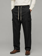 Wool Trousers Men Relaxed Straight