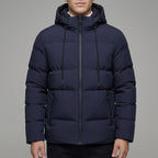 Mens Waterproof Puffer Parka – Hooded Wool