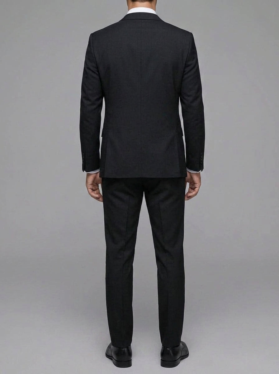Wool Slim-Fit Elegant 3-Piece Wedding Suit Men