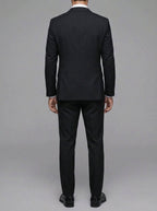 Wool Slim-Fit Elegant 3-Piece Wedding Suit Men