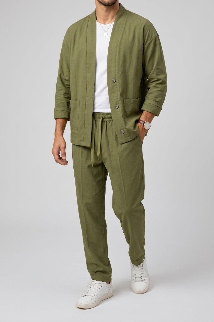 Callum Men's Two Piece Casual Jacket Trousers Set