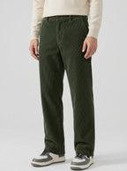 Corduroy Trousers Men Straight Leg