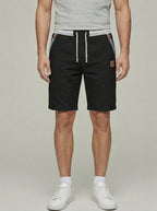 Cotton Chino Shorts Men Casual Drawstring Relaxed Fit