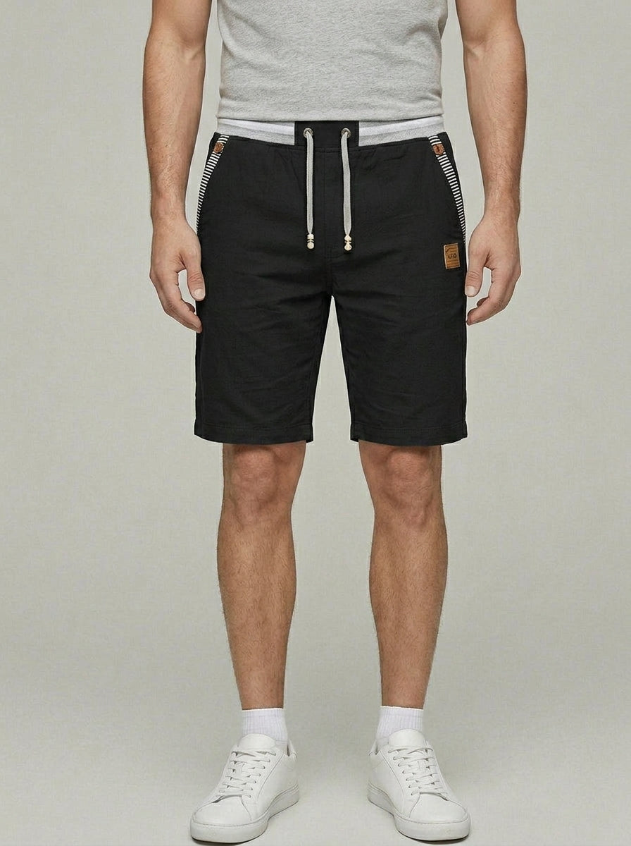 Cotton Chino Shorts Men Casual Drawstring Relaxed Fit