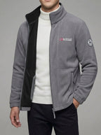 Fleece Jacket Men's Outdoor Soft Warm Protective Collar