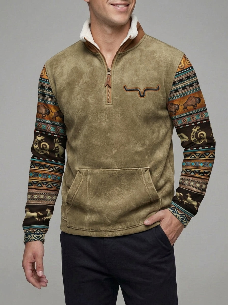 Belessia Knit Zip-Up Sweater Men