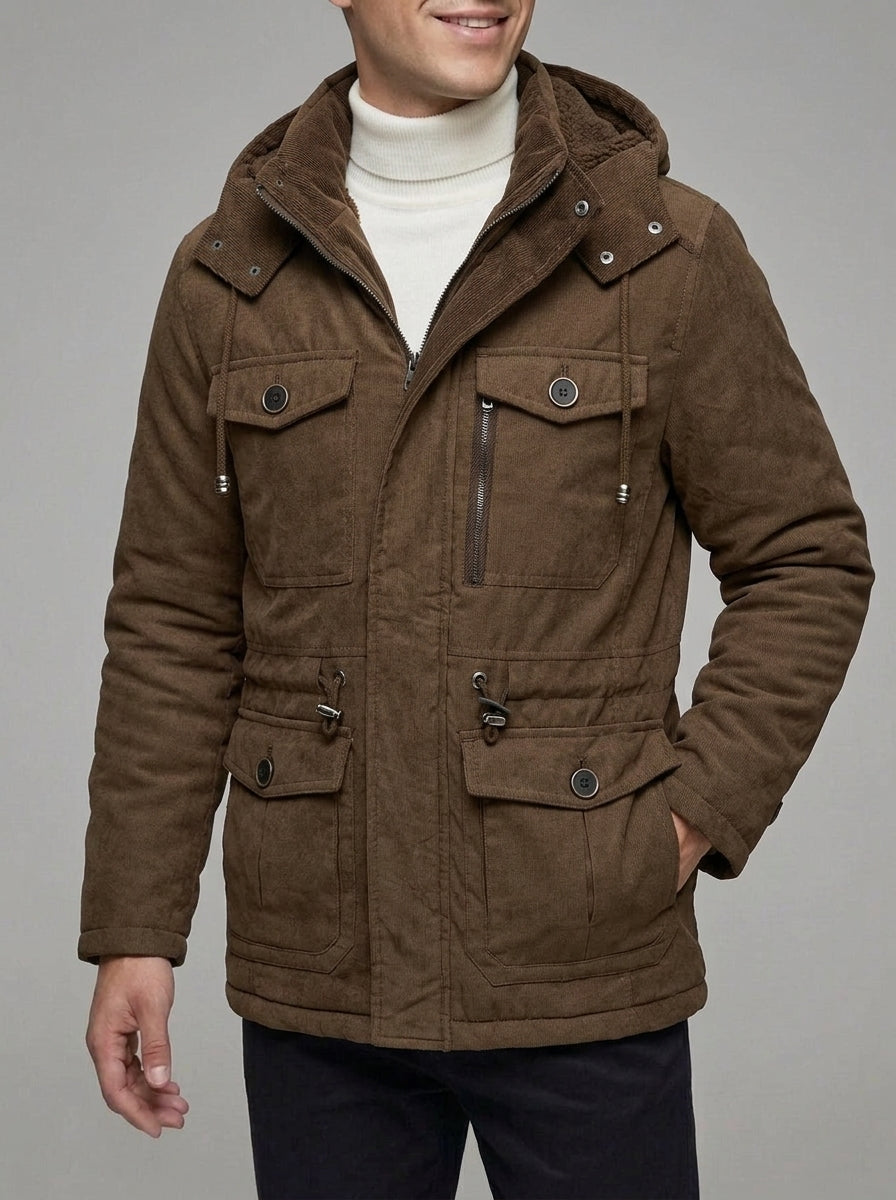 Insulated Winter Jacket Men Waterproof Thermal Wool