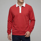 Rugby Shirt Blue – Cotton Contrast Collar