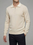 Belessia Old Money Zip Sweater  - Luxury Wool  Knit