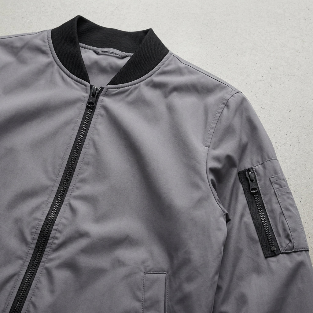Mens Lightweight Bomber Jacket – Ribbed Trim