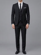 Wool Classic 2-Piece Suit Men Slim Fit
